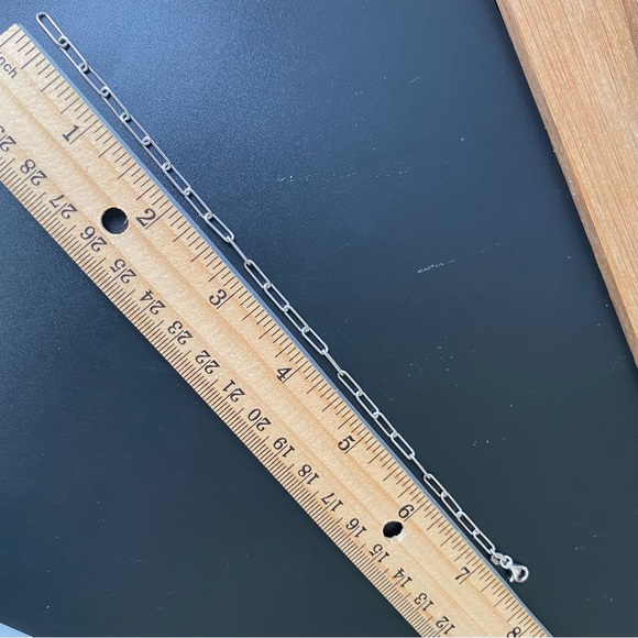 Solid Real 925 Sterling Silver Dainty Chain Bracelet Italy Woman Gift - Picture 12 of 12